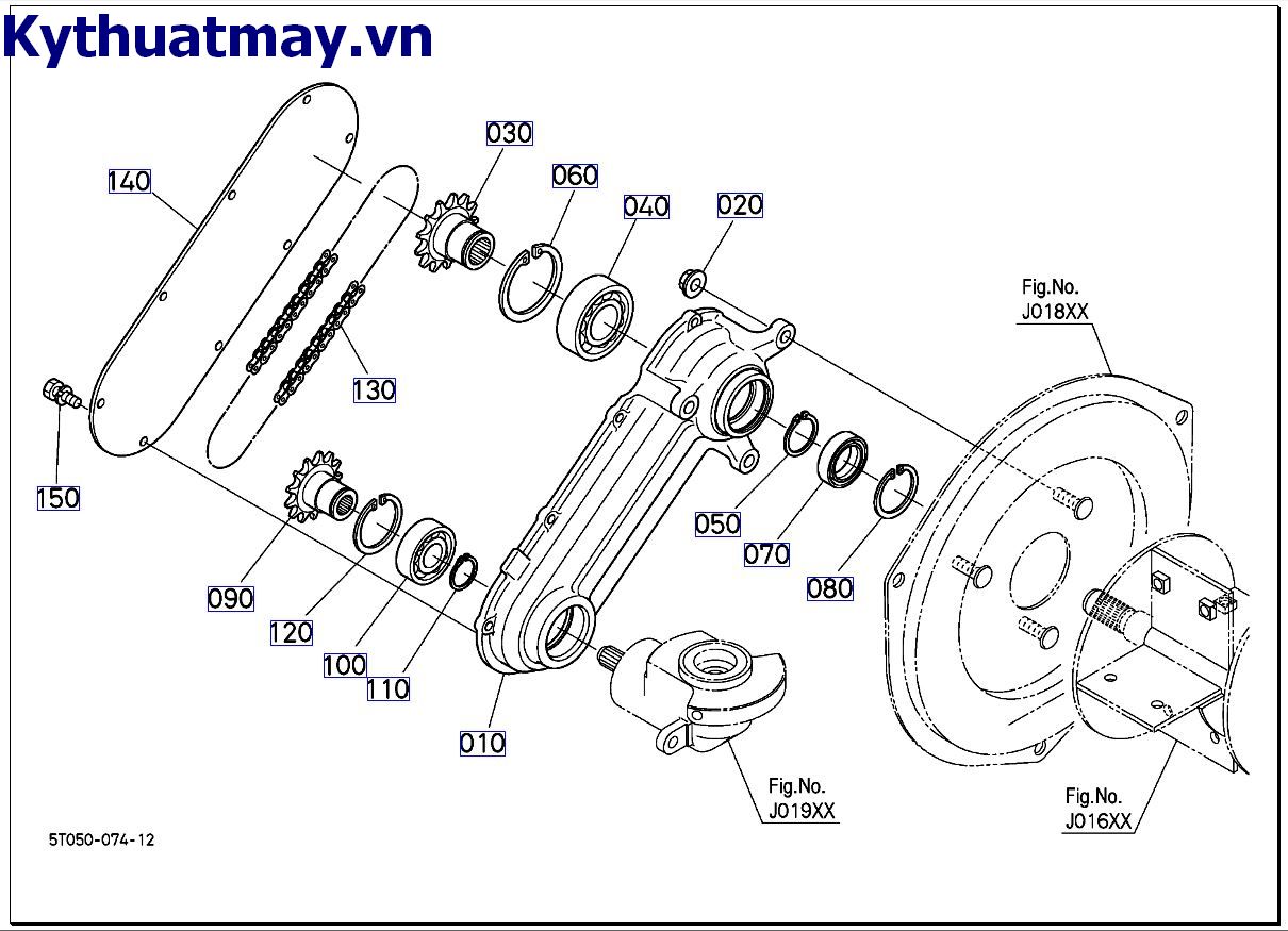 Hộp xích truyền động thứ 2